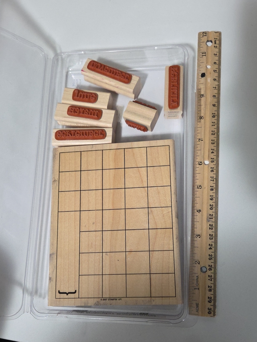 Blank Calendar Background Stamp + Full Calendar (months) Stamps